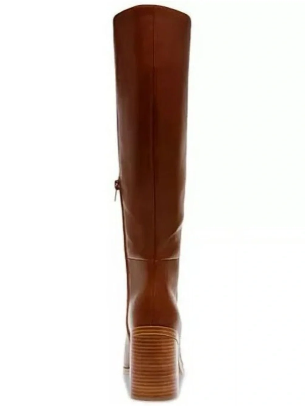 DV by Dolce Vita Cognac Leather Knee Boots with Block Heel - Picture 2 of 4